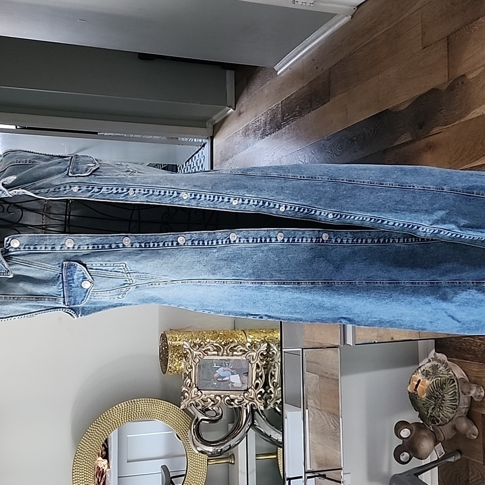 Denim duster vest